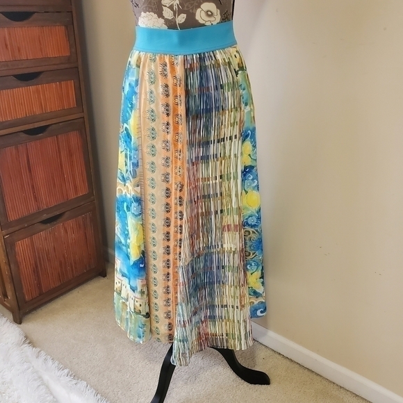 V Cristina Lemon Print Full Skirt Sz. M - Picture 3 of 7